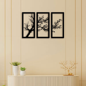 3 Piece Dried Tree Metal Wall Art1