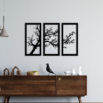 3 Piece Dried Tree Metal Wall Art4