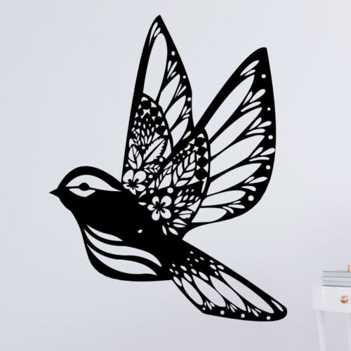 Beautiful Flying Bird Metal Wall Art1