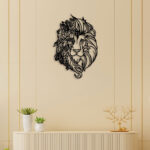 Beautiful Lion Face Metal Wall Art