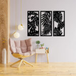 Big Leaves 3 Piece Set Metal Wall Art5