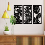 Big Leaves 3 Piece Set Metal Wall Art6