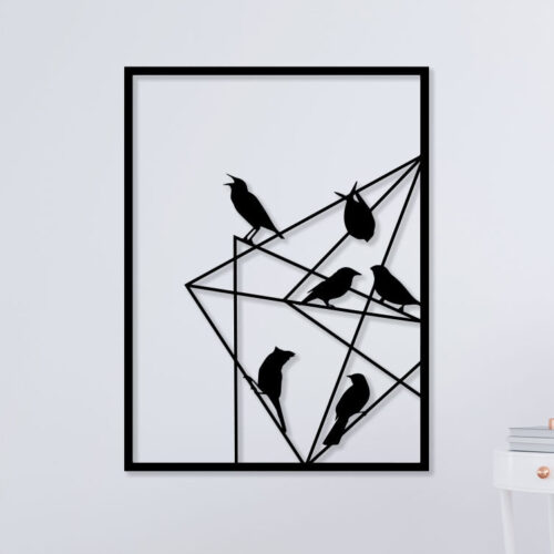 Bird Talking Metal Wall Art1