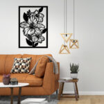 Black Dragon Flower Metal Wall Art1