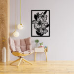 Black Dragon Flower Metal Wall Art4