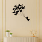 Boy With Butterflies Metal Wall Art2