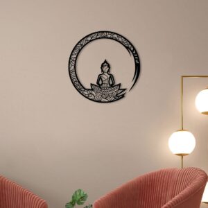 Buddha Worship Style Metal Wall Art