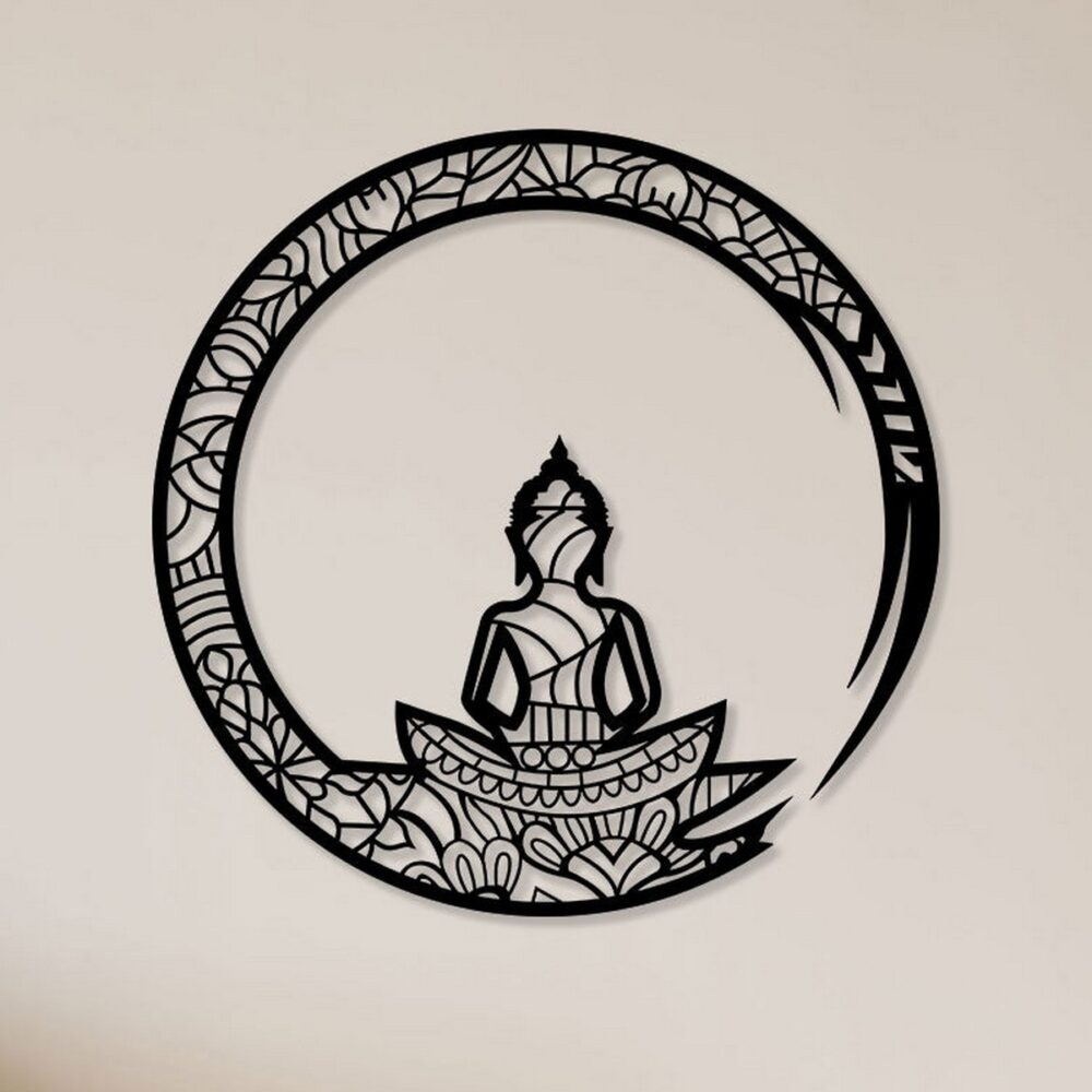 Buddha Worship Style Metal Wall Art1 1