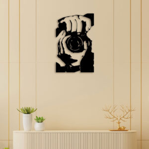 Camera Man Metal Wall Art