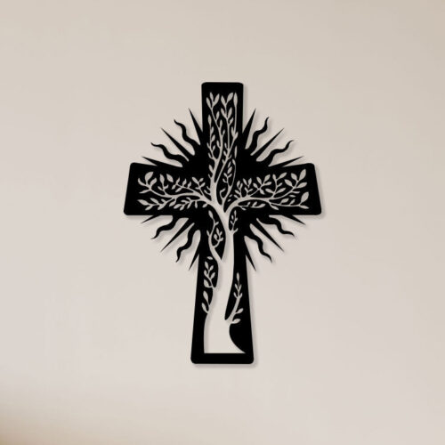 Christian Cross Symbol Metal Wall Art1