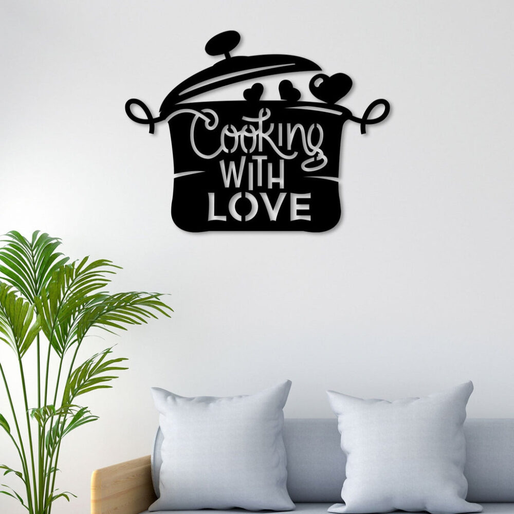 Cooking With Love Metal Wall Art2