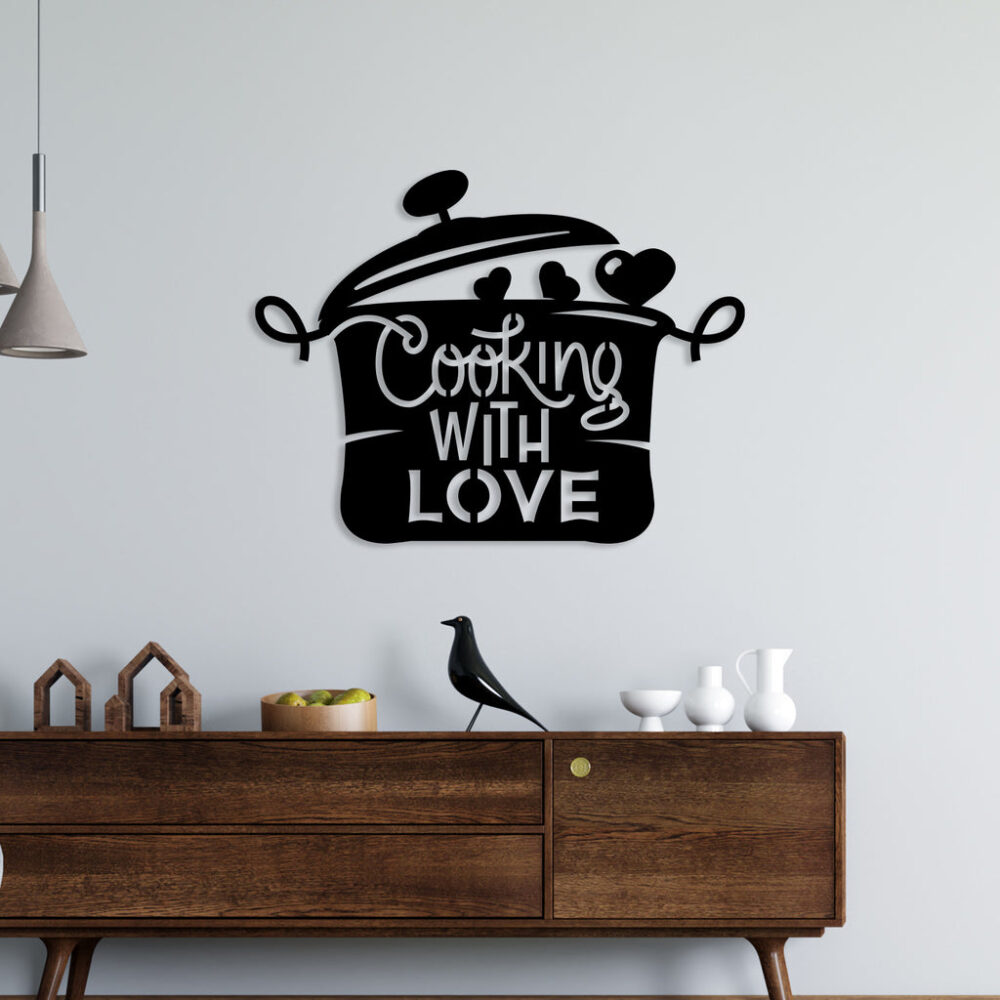 Cooking With Love Metal Wall Art3