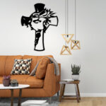 Designer Cross Symbol Metal Wall Art1