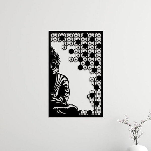 Elegant Buddha Worship Style Metal Wall Art