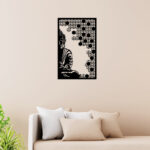 Elegant Buddha Worship Style Metal Wall Art1