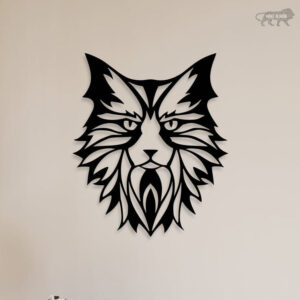 Elegant Cat Look Metal Wall Art1