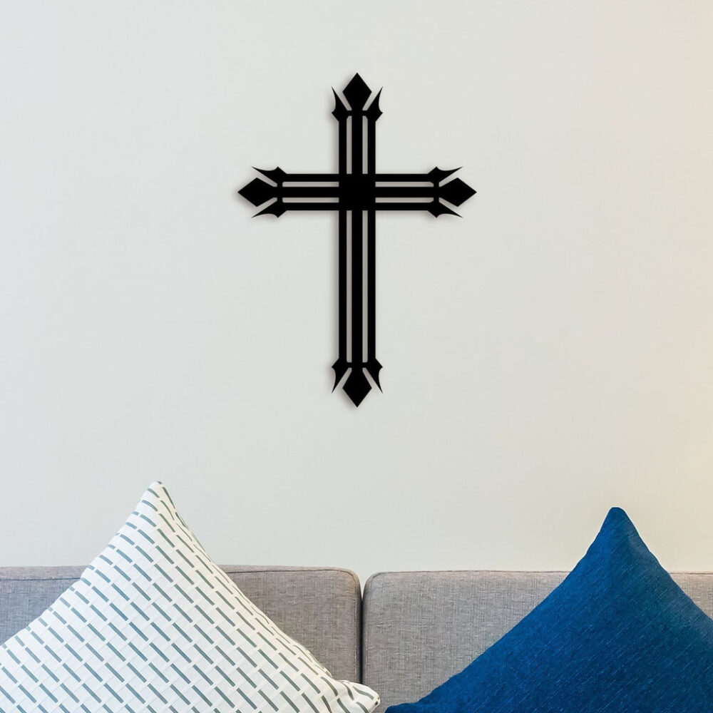 Elegant Christian Cross Metal Wall Art2