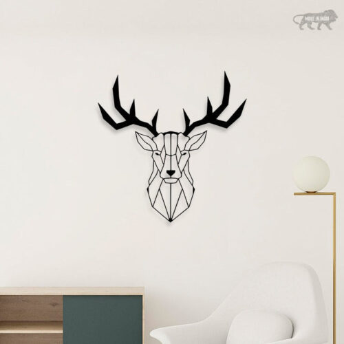 Elegant Deer Head Metal Wall Art