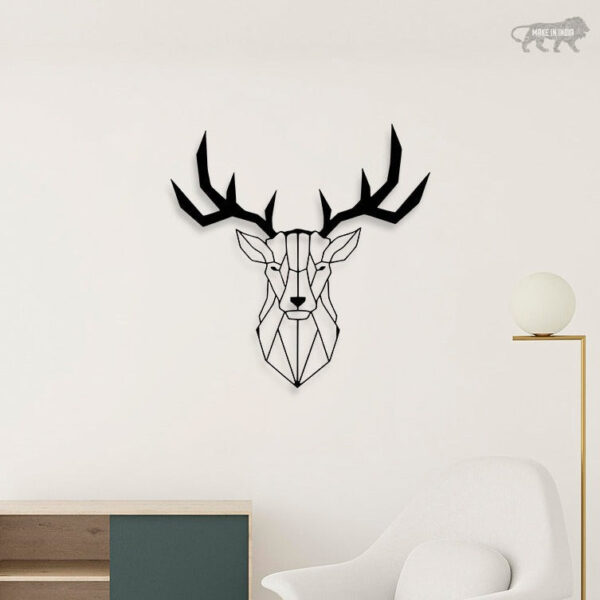 Elegant Deer Head Metal Wall Art