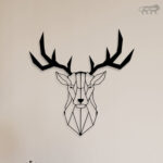 Elegant Deer Head Metal Wall Art1