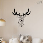 Elegant Deer Head Metal Wall Art2