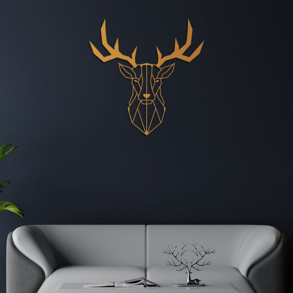 Elegant Deer Head Metal Wall Art4