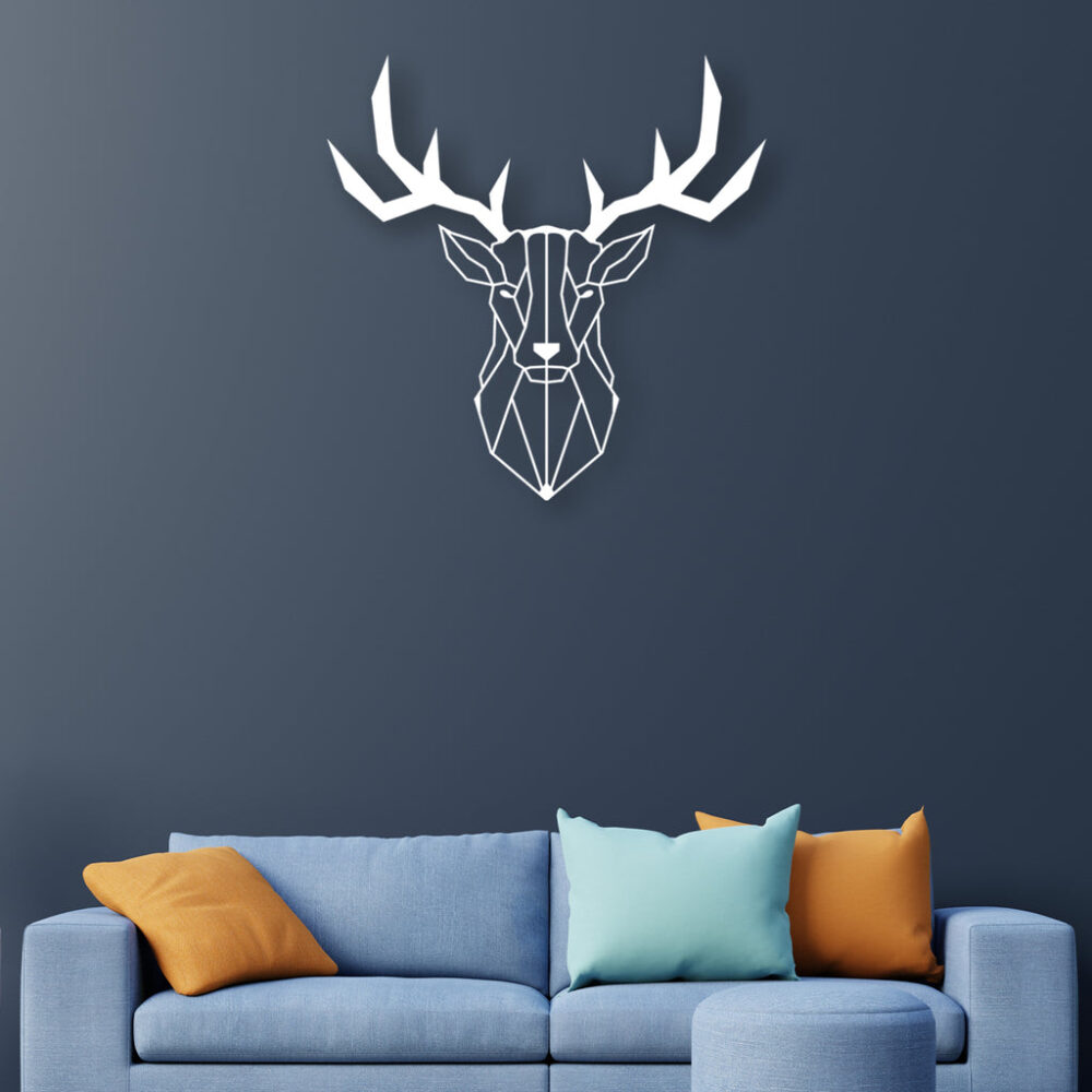 Elegant Deer Head Metal Wall Art5