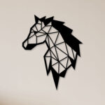 Elegant Horse Face Metal Wall Art1