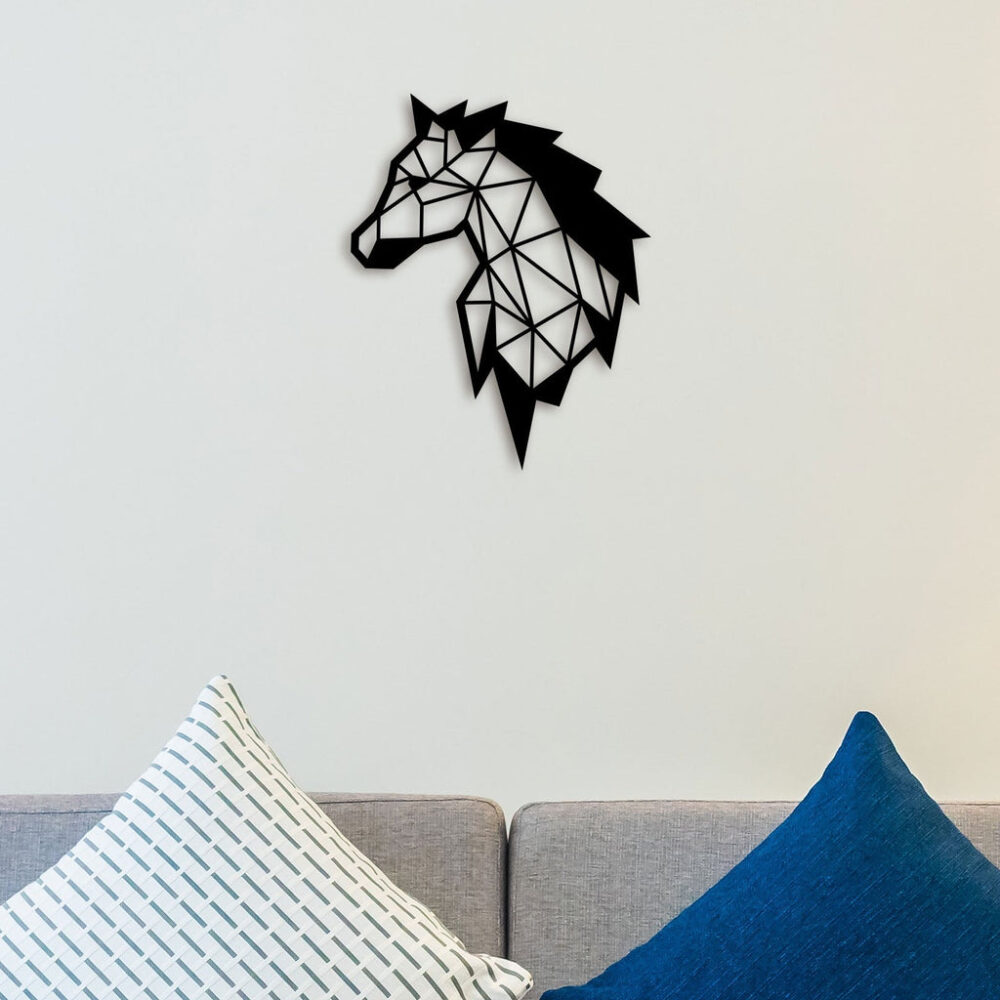 Elegant Horse Face Metal Wall Art2