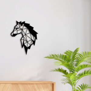 Elegant Horse Face Metal Wall Art3