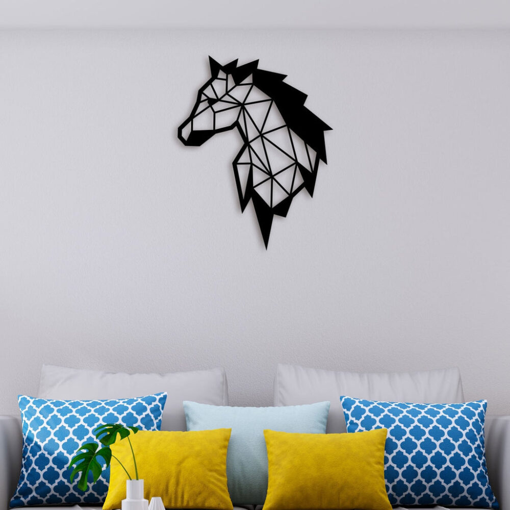 Elegant Horse Face Metal Wall Art4