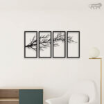 Elegant Tree Metal Wall Art 4 Piece1