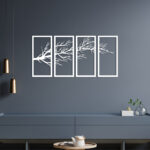 Elegant Tree Metal Wall Art 4 Piece3