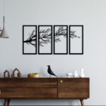 Elegant Tree Metal Wall Art 4 Piece5