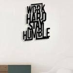 Elegant Work Hard Metal Wall Art3