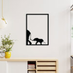 Elephant Family Metal Wall Art2