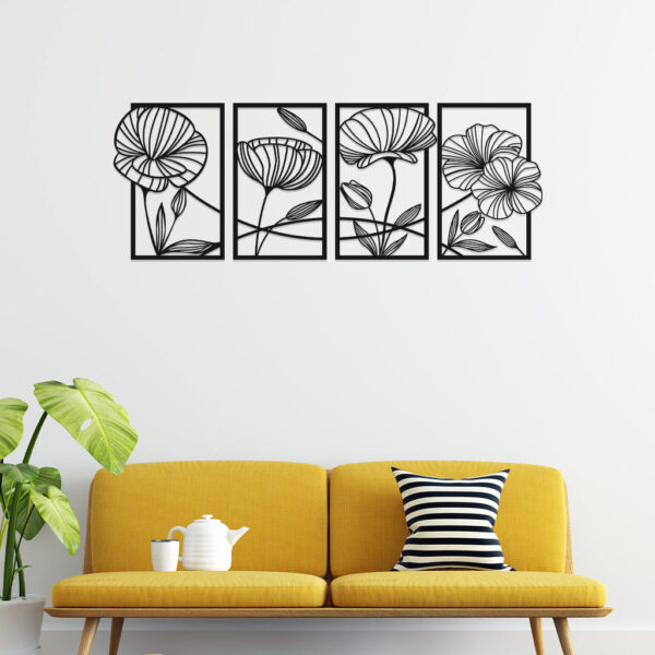 Flower Family Sets Metal Wall Art