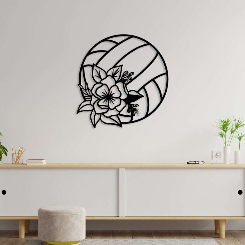 Flower On Ball Metal Wall Art5