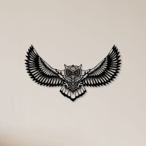 Flying Owl Metal Wall Art1