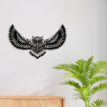 Flying Owl Metal Wall Art3