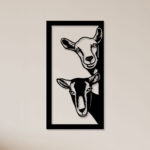 Goat Family Metal Wall Art1