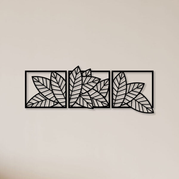 Green Leaf Metal Wall Art1