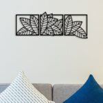 Green Leaf Metal Wall Art2