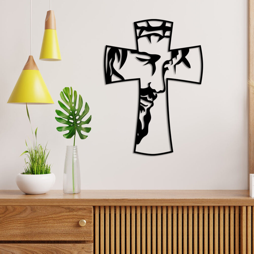 Jesus on Cross Symbol Metal Wall Art4