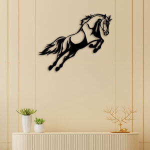 Jumping Horse Metal Wall Art