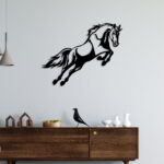 Jumping Horse Metal Wall Art2