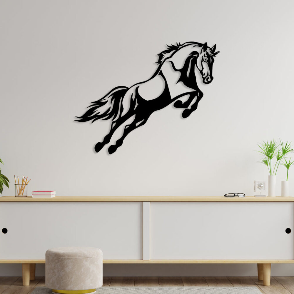 Jumping Horse Metal Wall Art3