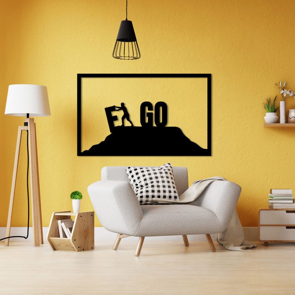 Let GO Your EGO Metal Wall Art3