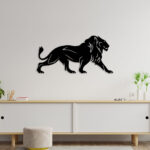 Lion Walking Metal Wall Art4