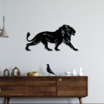 Lion Walking Metal Wall Art5